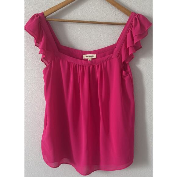 ee: some WOMENS BOUTIQUE PINK TOP CHIFFON OVERLAY SIZE SMALL NEW - Picture 1 of 8